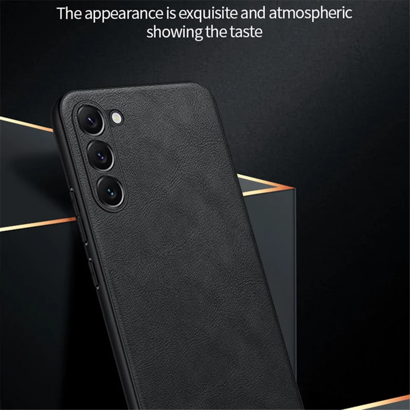 SULADA For Samsung Galaxy S24 Cell Phone Cases PU Leather+TPU+PC Back Cover - Black