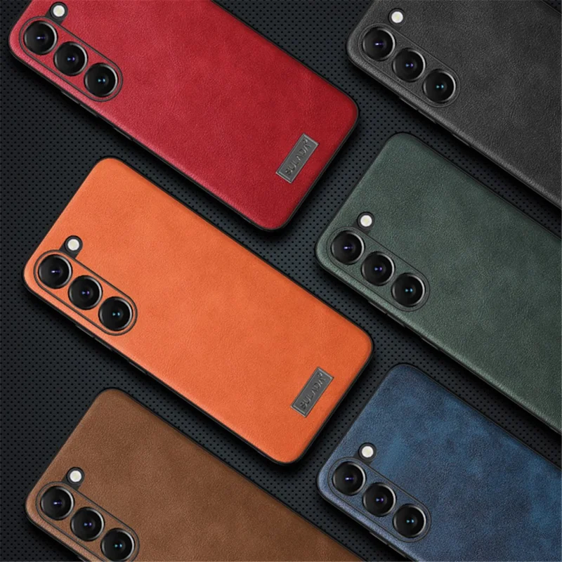 SULADA For Samsung Galaxy S24+ Cell Phone Cases PU Leather+TPU+PC Anti-drop Cover - Green