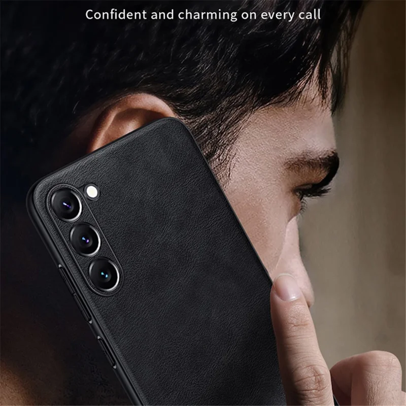 SULADA Cell Phone Cases for Samsung Galaxy S24 Ultra PU Leather+TPU+PC Cover - Black
