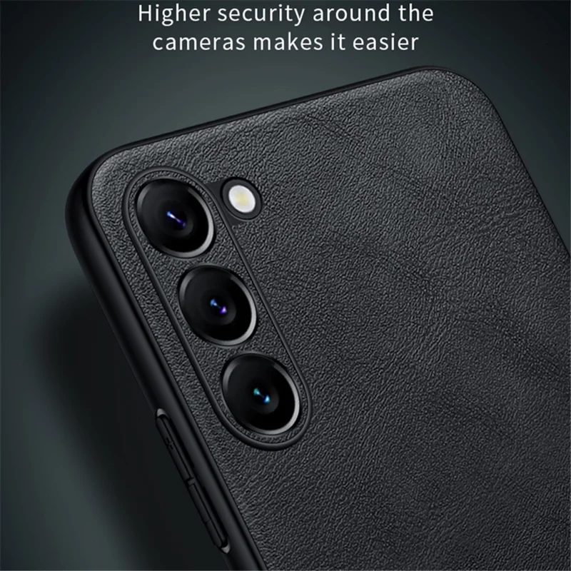 SULADA Cell Phone Cases for Samsung Galaxy S24 Ultra PU Leather+TPU+PC Cover - Black