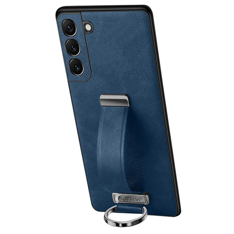 SULADA Fashion Series para Samsung Galaxy S24+ Funda Cuero+PC+TPU Crazy Horse Funda Trasera para Teléfono - Azul