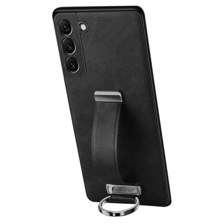 SULADA Fashion Series per Custodia Samsung Galaxy S24 Antiurto con Supporto e Cinturino - Nero