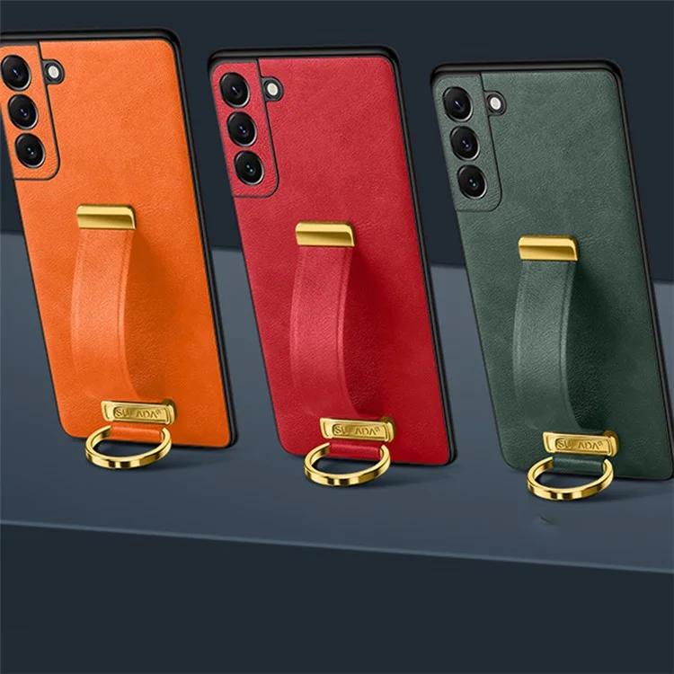 SULADA Fashion Series per Custodia Samsung Galaxy S24 Antiurto con Supporto e Cinturino - Nero