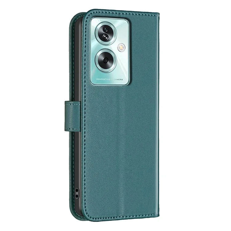 BINFEN COLOR BF17 Para Oppo A79 5G / A2 5G Funda de Teléfono de Cuero de PU a Prueba de Golpes, Soporte de Teléfono Móvil - Verde