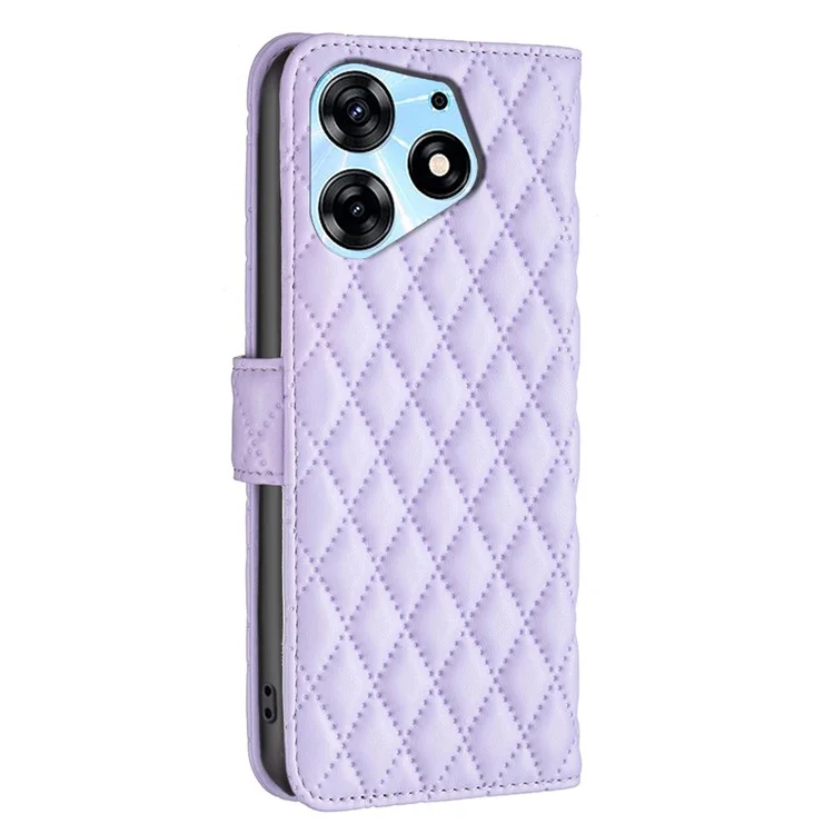 BINFEN COLOR BF Style-14 para Funda de teléfono celular TECNO Spark 10 Pro, de piel sintética con tapa, soporte - Púrpura