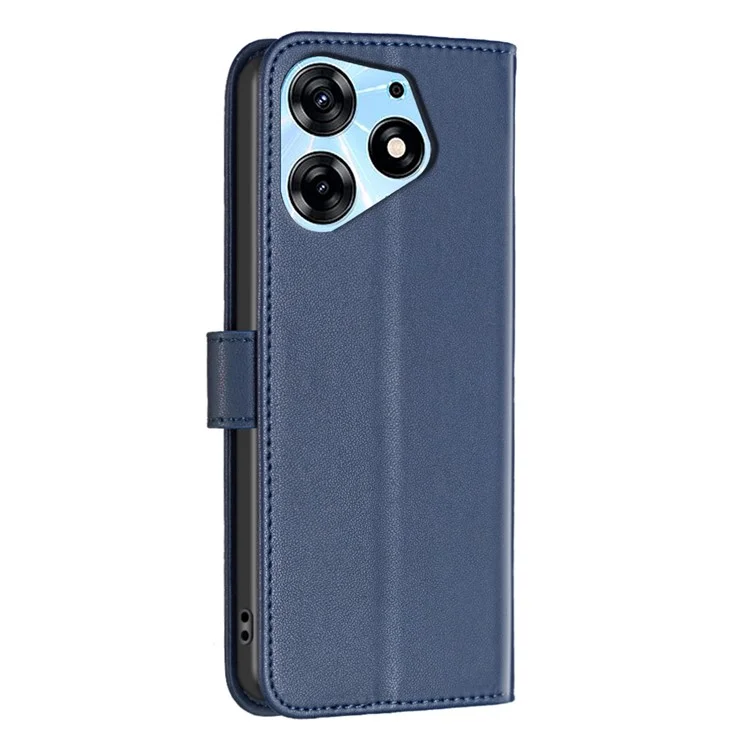 BINFEN COLOR BF17 Pour TECNO Spark 10 Pro Étui Téléphone Portefeuille en Cuir PU Flip Cover - Bleu