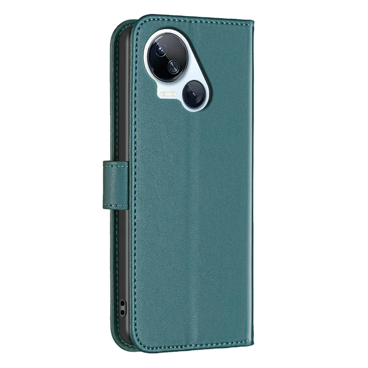 BINFEN COLOR BF17 For TECNO Spark 10 5G Wallet Leather Case Flip Magnetic Phone Cover - Green