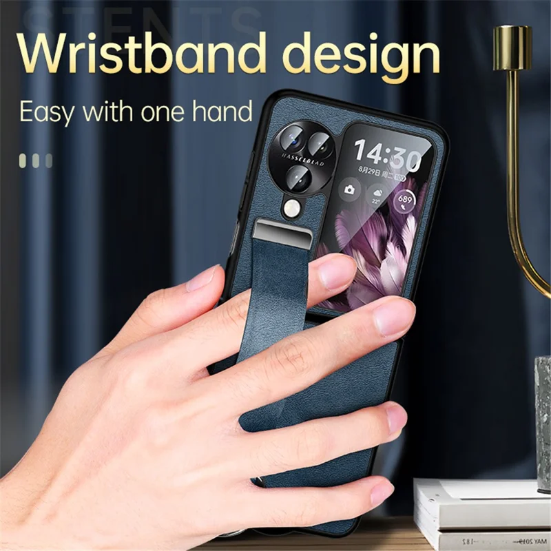 SULADA Fashion Series for Oppo Find N3 Flip 5G Phone Case Retractable Hand Strap Kickstand Cover - Red