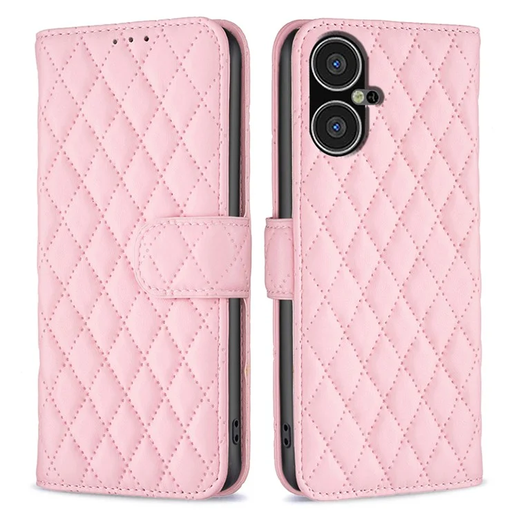 BINFEN COLOR BF Style-14 Para TECNO Pova Neo 3 Funda Funda protectora de cuero con estampado - Rosa