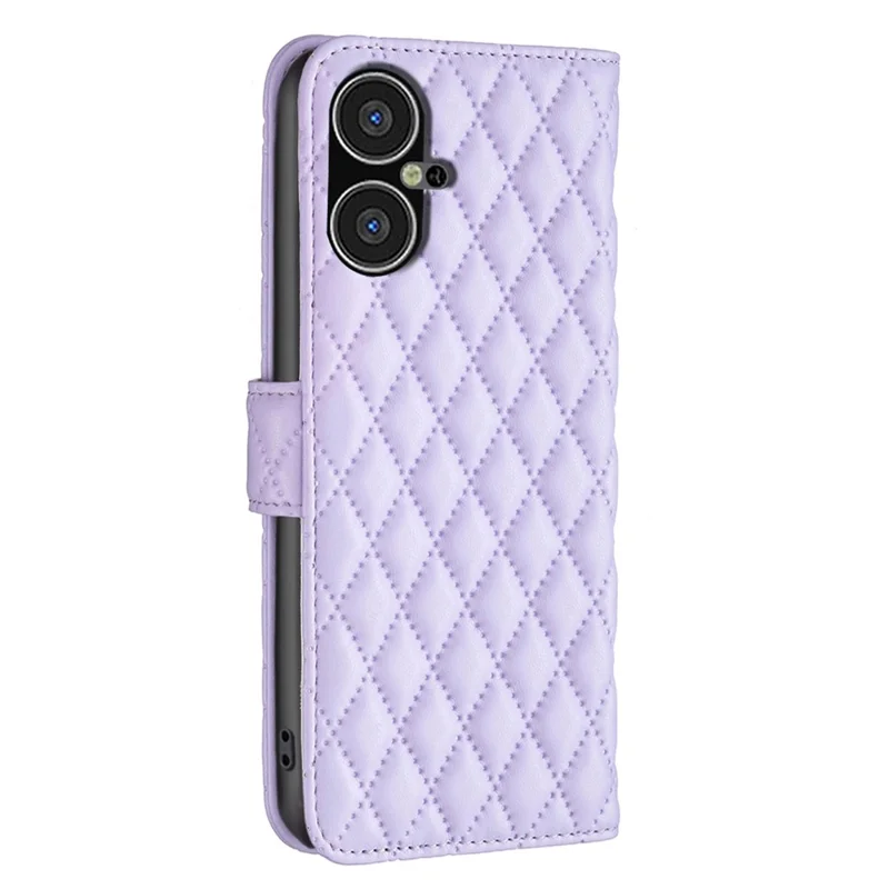 BINFEN COLOR BF Style-14 For TECNO Pova Neo 3 Case Imprinted Leather Wallet Protective Cover - Purple