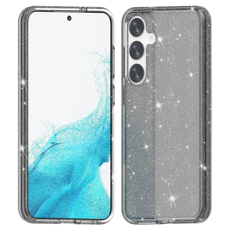 Para Samsung Galaxy S24 Caixa Anti-arranhões Brilhante Glitter Phone Cover - Preto