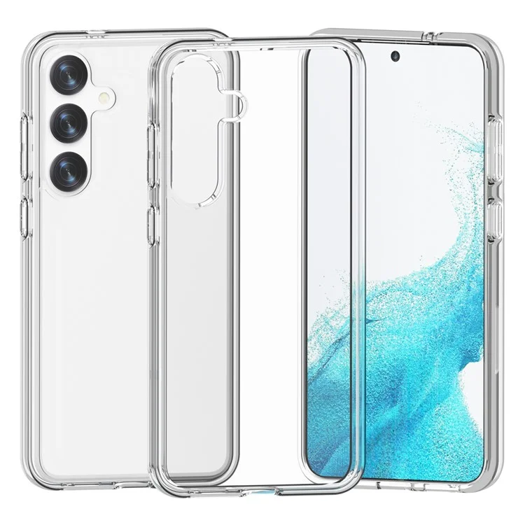 For Samsung Galaxy S24 Case PC+TPU Anti-drop Transparent Phone Cover - Transparent
