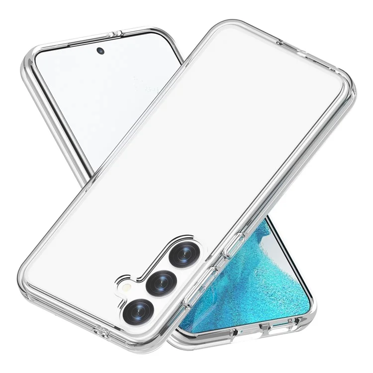 For Samsung Galaxy S24 Case PC+TPU Anti-drop Transparent Phone Cover - Transparent
