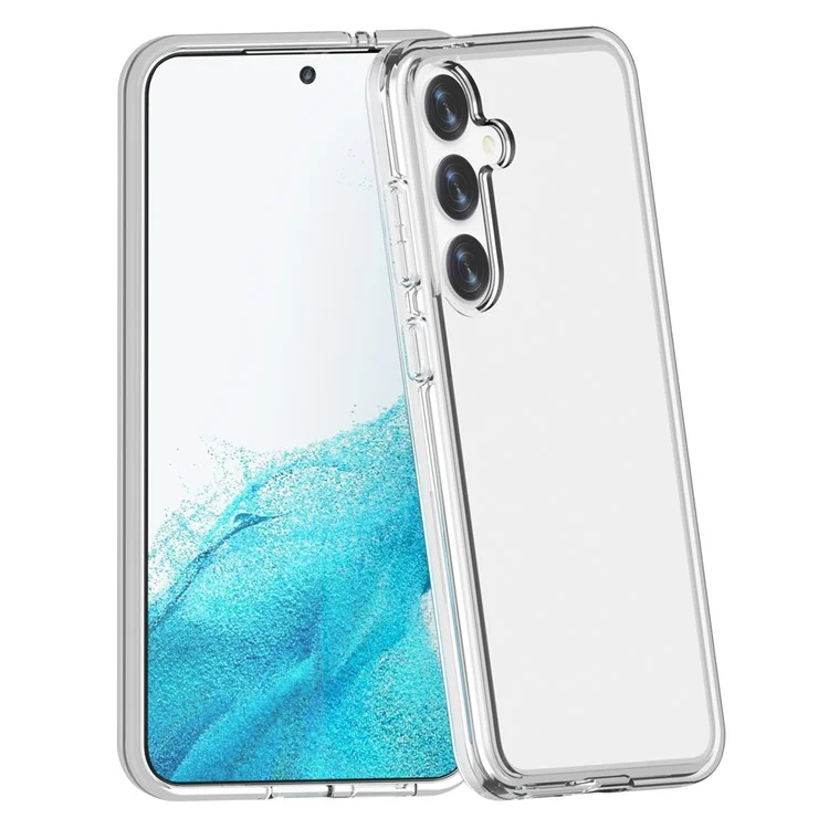 For Samsung Galaxy S24 Case PC+TPU Anti-drop Transparent Phone Cover - Transparent