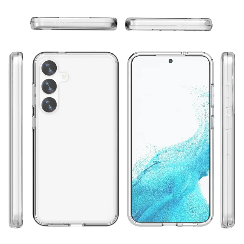 For Samsung Galaxy S24+ Phone Case PC+TPU Ultra Clear Phone Cover - Transparent