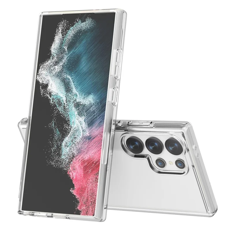 For Samsung Galaxy S24 Ultra Clear Case PC+TPU Anti-scratch Phone Cover - Transparent