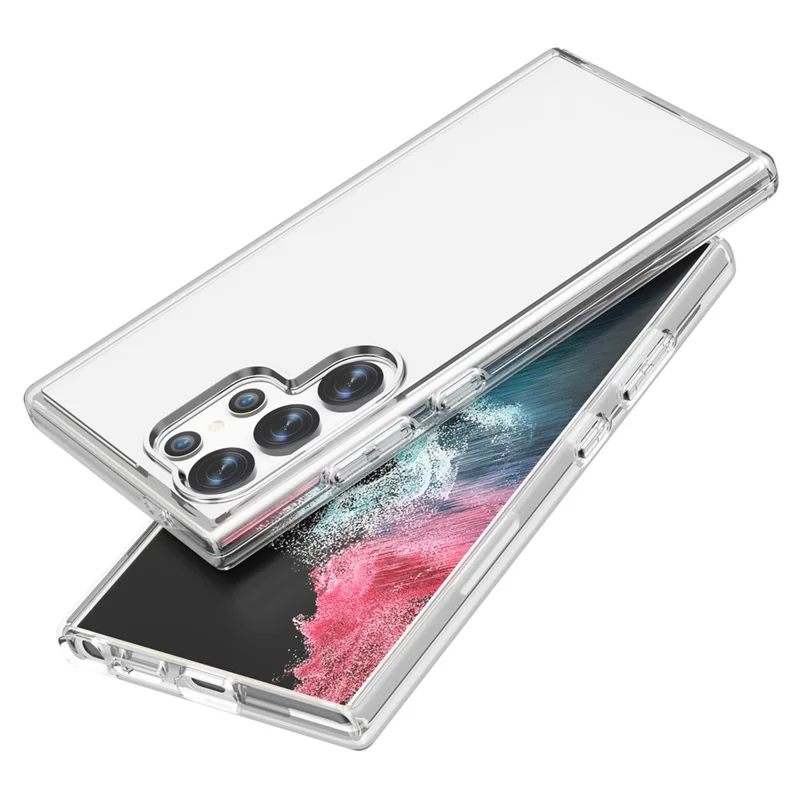 For Samsung Galaxy S24 Ultra Clear Case PC+TPU Anti-scratch Phone Cover - Transparent