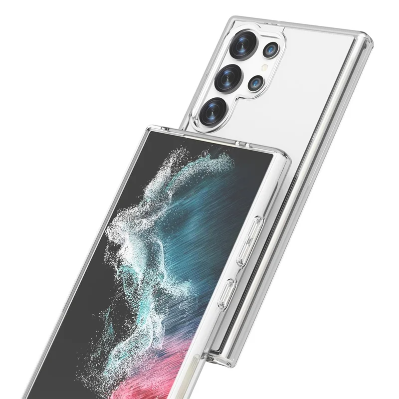 For Samsung Galaxy S24 Ultra Clear Case PC+TPU Anti-scratch Phone Cover - Transparent