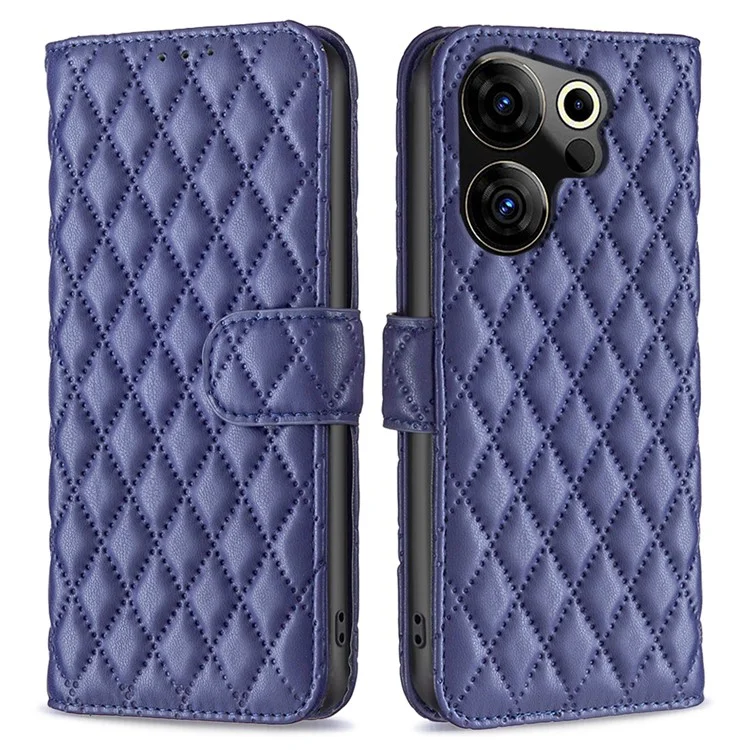 BINFEN COLOR BF Style-14 Für TECNO Camon 20 Premier 5G Hülle Ledertasche mit Geldbörse - Blau