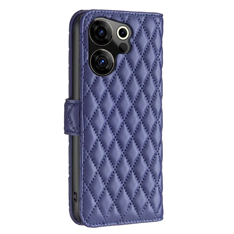 BINFEN COLOR BF Style-14 Für TECNO Camon 20 Premier 5G Hülle Ledertasche mit Geldbörse - Blau