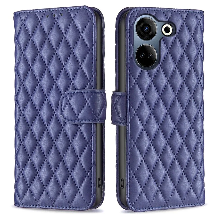 BINFEN COLOR BF Style-14 für TECNO Camon 20 4G / 20 Pro 4G Hülle PU-Leder Anti-Drop Handyhülle - Blau