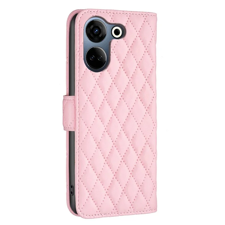 BINFEN COLOR BF Style-14 For TECNO Camon 20 4G / 20 Pro 4G Case PU Leather Anti-Drop Phone Cover - Pink