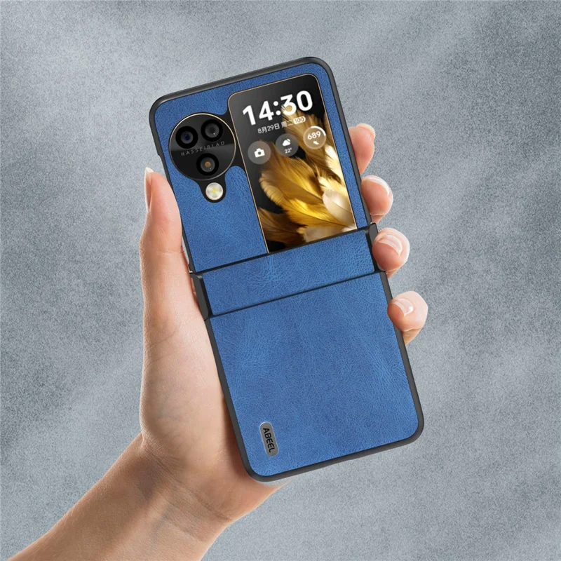 ABEEL For Oppo Find N3 Flip 5G Hinge Protection Case Vintage Phone Back Cover - Blue