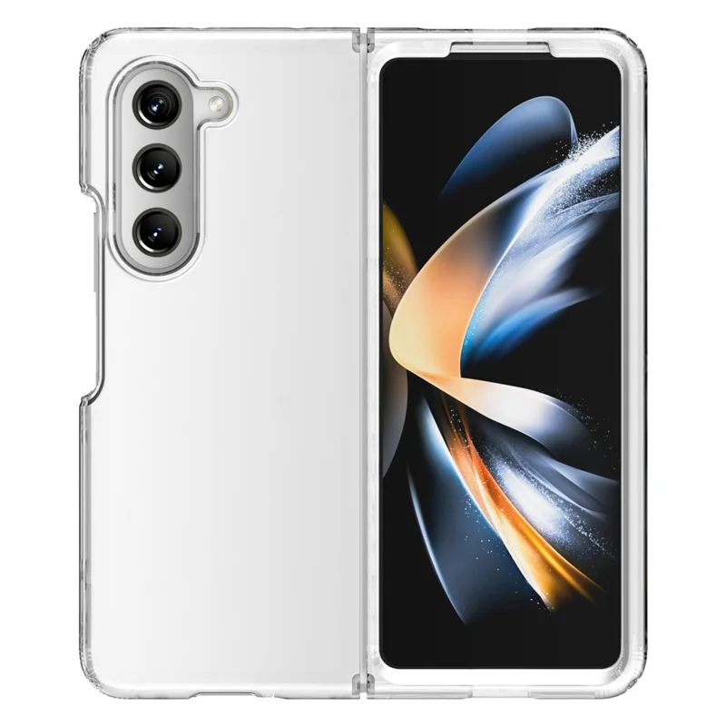 For Samsung Galaxy Z Fold5 5G Case PC+TPU Clear Folding Phone Cover - Transparent