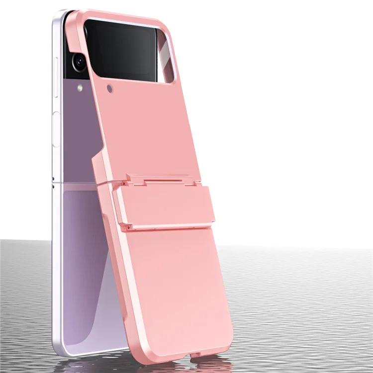 Pour Samsung Galaxy Z Flip3 5G / Z Flip4 5G Étui Coque de Protection Charnière Dur PC Pliable Téléphone Couverture - Rose