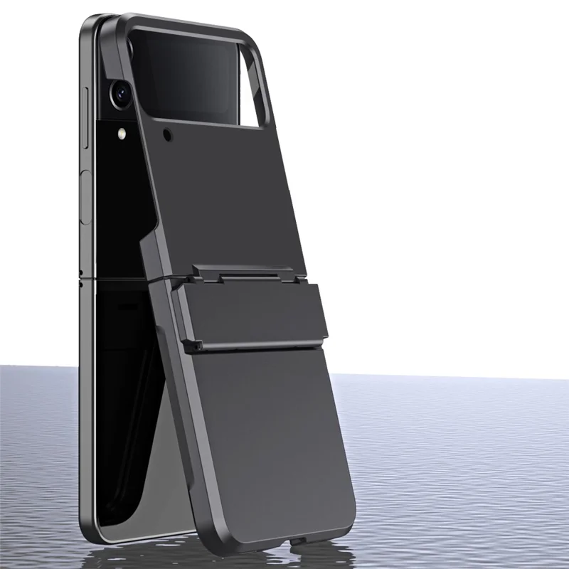 For Samsung Galaxy Z Flip3 5G / Z Flip4 5G Case Hinge Protection Hard PC Folding Phone Cover - Black