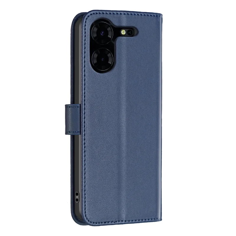 BINFEN COLOR BF17 For TECNO Pova 5 Pro 5G Case Leather Wallet Cellphone Cover with Stand - Blue