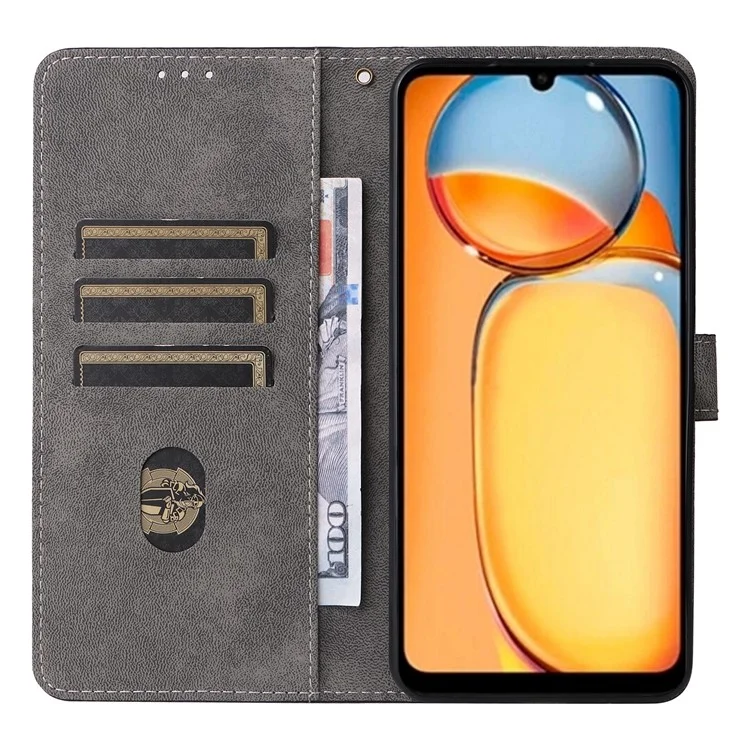Per Xiaomi Poco C65 4G / Redmi 13C 4G Custodia per cellulare con cinturino in pelle PU con blocco RFID - Blu