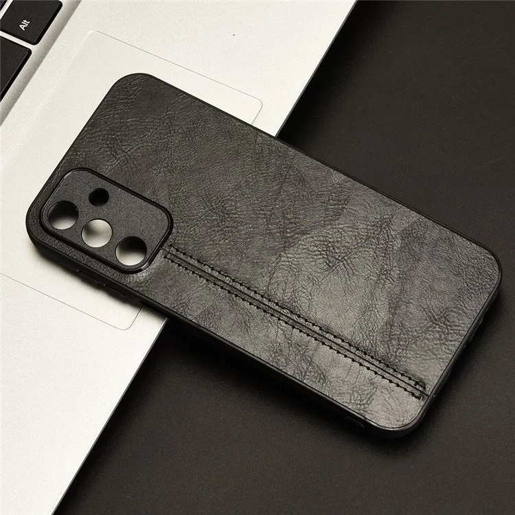 Per Samsung Galaxy A15 4G Case Cowhide Texture PU+TPU+PC Cell Phone Case - Nero