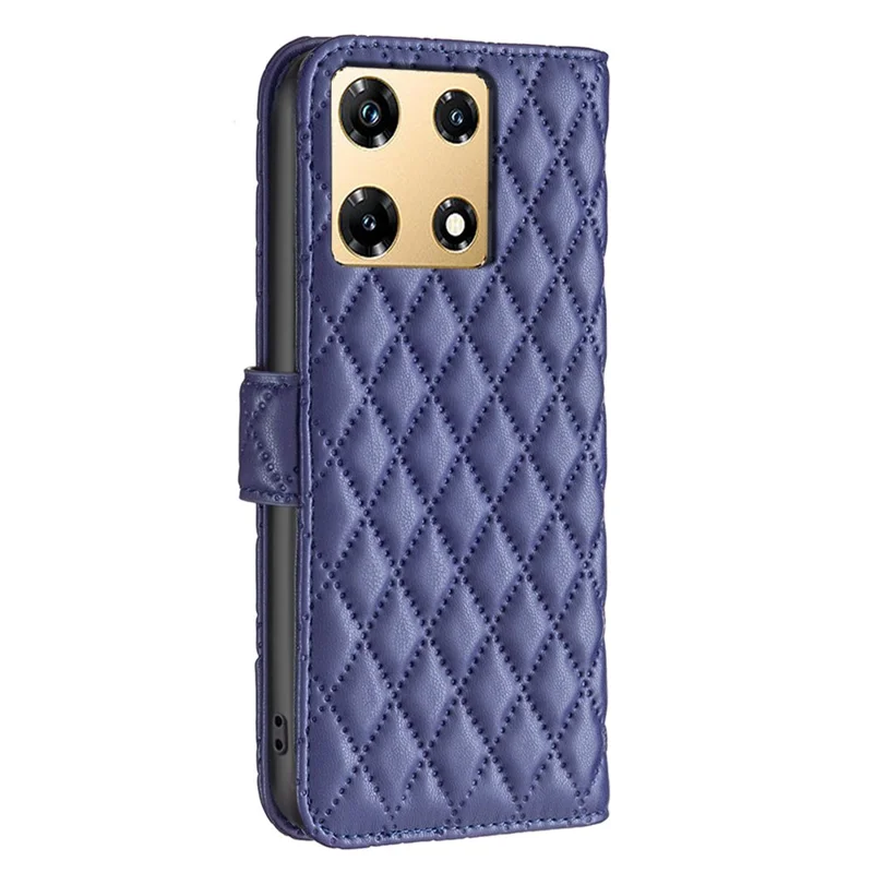 BINFEN COLOR BF Style-14 For Infinix Note 30 Pro 4G Cell Phone Cases Leather Wallet Shockproof Shell - Blue