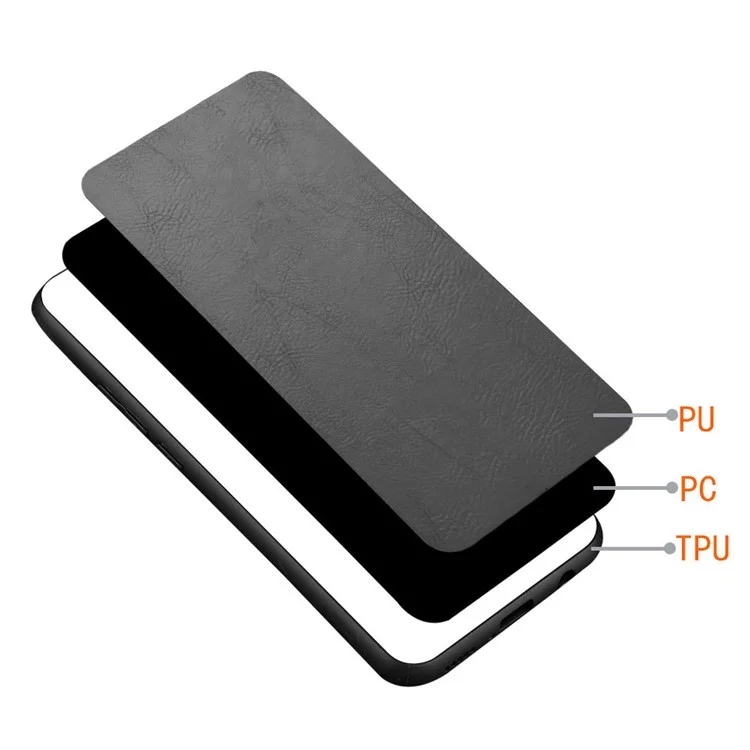 Para Huawei Mate 60 RS Ultimate Phone Case Funda de Piel PU Revestida de TPU+PC a Prueba de Golpes - Negro