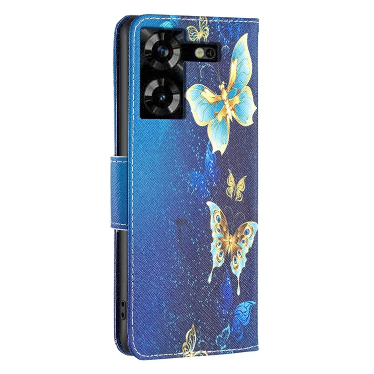 PU Leather Flip Cover for TECNO Pova 5 4G Case Pattern Printing Wallet Phone Case - Golden Butterflies