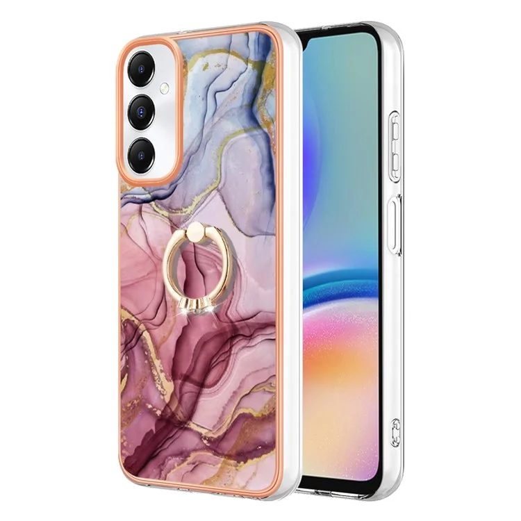 Série YB IMD-17 Style-E pour Samsung Galaxy A05s 4G Marble Pattern IMD TPU Cover Cell Phone Case - Or Rose