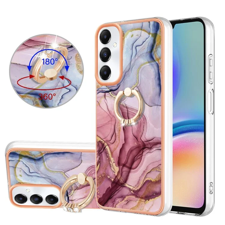Série YB IMD-17 Style-E pour Samsung Galaxy A05s 4G Marble Pattern IMD TPU Cover Cell Phone Case - Or Rose
