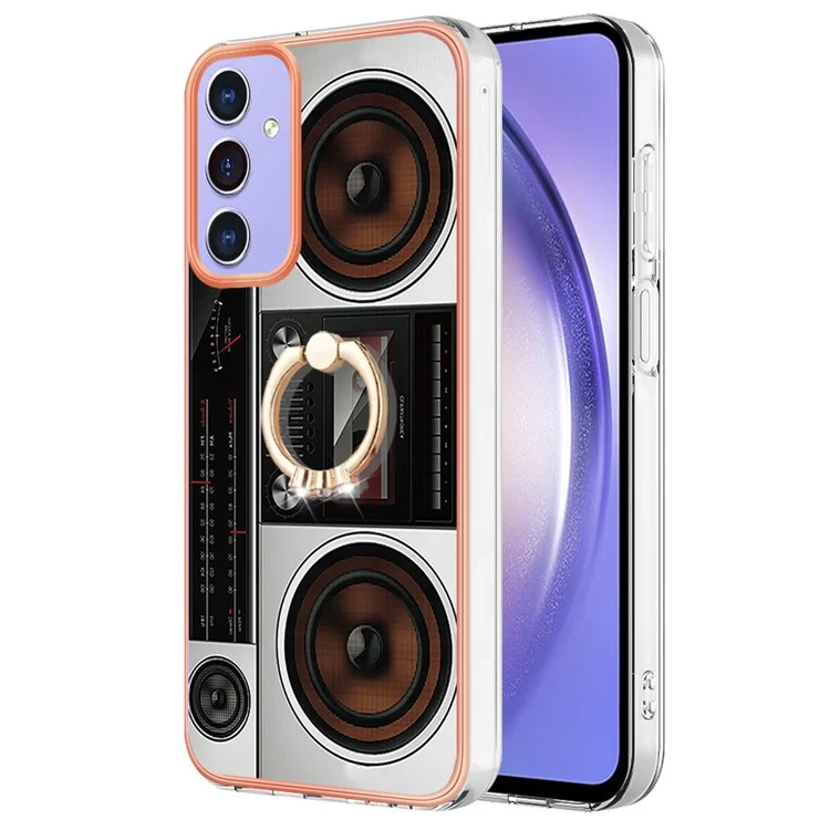 YB IMD Series-20 Style D Para Samsung Galaxy A15 5G Case Kickstand 2.0 mm TPU Tubo a Prueba de Choques - Radio