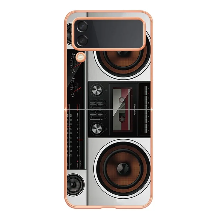 YB IMD Series-19 Style-D Für Samsung Galaxy Z Flip3 5G Telefonkoffer 2,0 mm Tpu-elektroplattenabdeckung - Radio