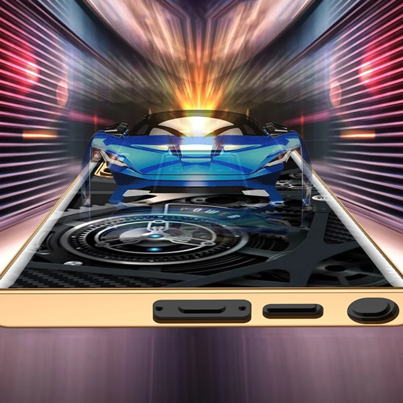 GKK For Samsung Galaxy S24 Ultra Phone Case Pattern Tempered Glass Back Cover - Diamond A