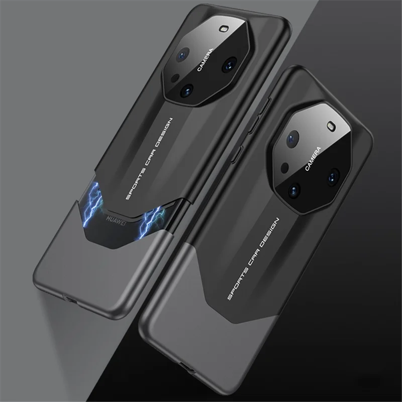 GKK Para Huawei Mate 60 Case Capa Rígida Resistente a Choques com Protetor de Lente Destacável - Preto