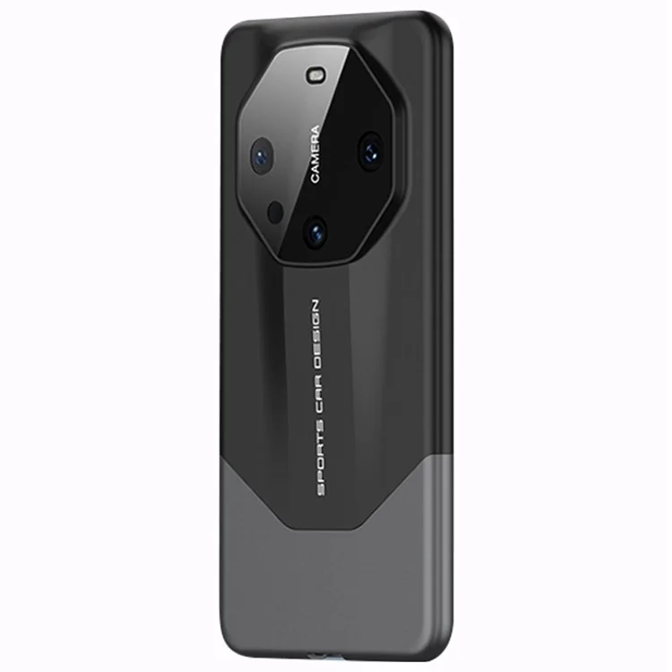 Étui GKK pour Huawei Mate 60 Pro, couvercle en verre trempé pour objectif, coque dure en PC, fine - Noir