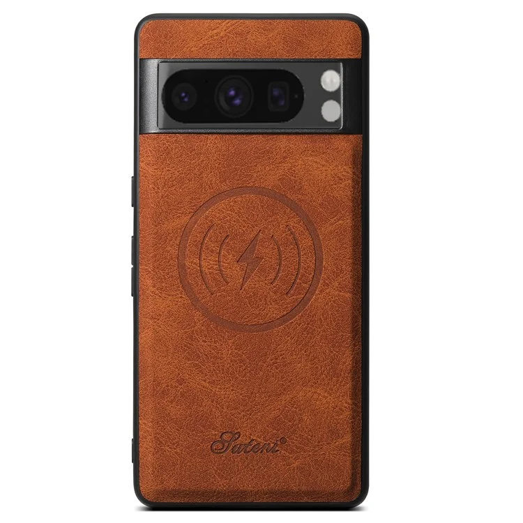 SUTENI H16 For Google Pixel 8 Pro Cell Phone Case Magnetic Detachable PU+TPU Cover - Khaki