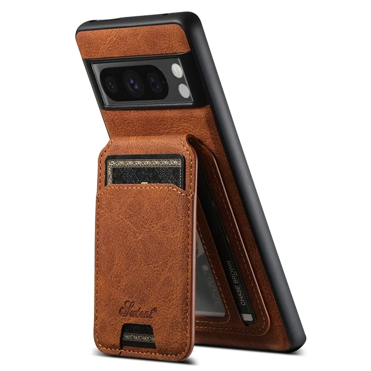 SUTENI H16 For Google Pixel 8 Pro Cell Phone Case Magnetic Detachable PU+TPU Cover - Khaki