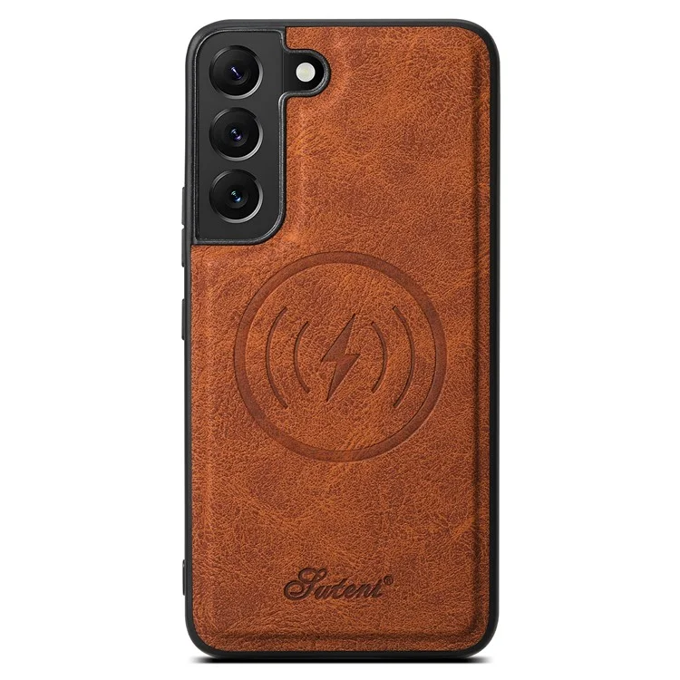 SUTENI H16 Anti-drop Cover for Samsung Galaxy S22+ 5G Magnetic Detachable PU+TPU Cell Phone Case - Khaki
