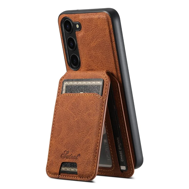 SUTENI H16 para Samsung Galaxy S23+ Funda de teléfono celular de PU+TPU con cubierta magnética desmontable - Khaki