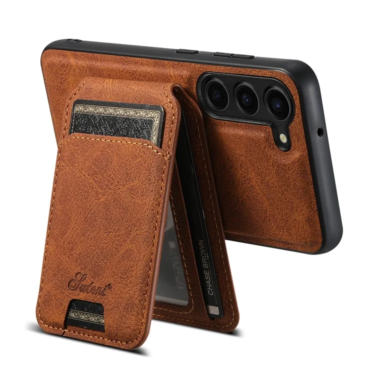 SUTENI H16 para Samsung Galaxy S23+ Funda de teléfono celular de PU+TPU con cubierta magnética desmontable - Khaki