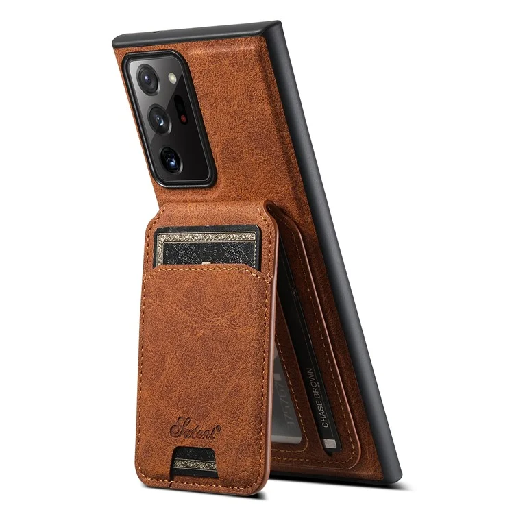 SUTENI H16 For Samsung Galaxy Note20 Ultra / Note20 Ultra 5G Magnetic Detachable 2-in-1 PU+TPU Cell Phone Case - Khaki