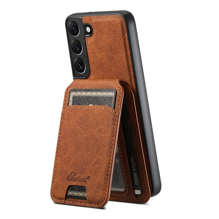 SUTENI H16 Für Samsung Galaxy S22 5G Magnetische abnehmbare Handyhüllen PU+TPU stoßfeste Abdeckung - Khaki